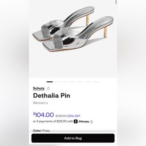 Brand New - Schutz Dethalia Pin Squared Toe Sandals